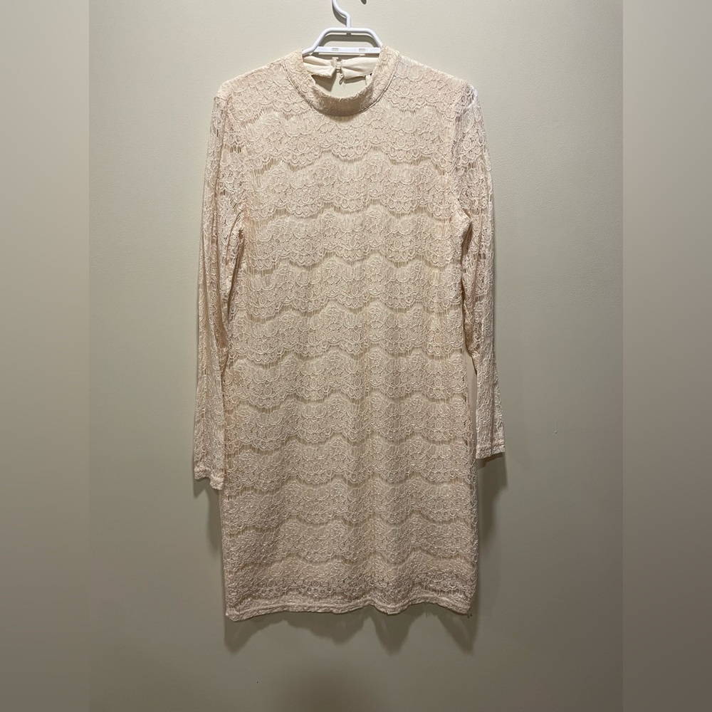 Pale pink lace dress